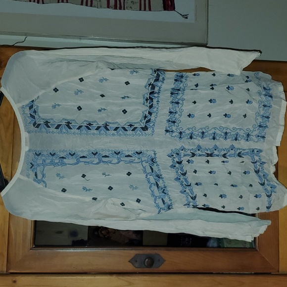 Johnny Was Embroidered Sheer Tunic M - Picture 3 of 3